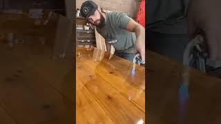 Beautiful Epoxy on a Farmhouse Table