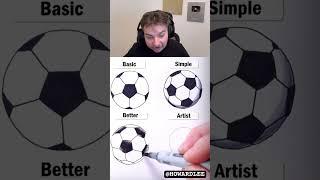 How To Draw Soccer Balls Noob Vs Pro 