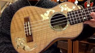 Ukulele Mania Demo, "Love Me Tender" on Alulu Shell Inlay Curly Maple Concert Ukulele #5500