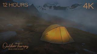 Misty Mountain Relaxation | Fall Asleep with the SOOTHING sound of RAIN on your Mountaineering TENT
