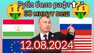 Курси рубл дар Точикистон. Курси рубл барои имруз.12.08.2024