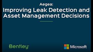 AEGEA improves leak detection with OpenFlows WaterSight digital twin