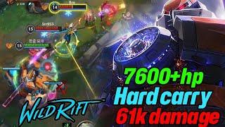 Wild rift Sion Hard carry MVP 61k damage - sion vs Ap Malphite baron lane season 15