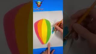 HOT AIR BALLOON PAPER-PLATE. / PAPER-PLATE CRAFT.  #paperplatecrafts #hotairballoon #craft