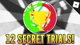 How to get the 12 SECRET TRIALS BADGE in BE CRUSHED BY A SPEEDING WALL | Roblox