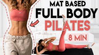 FULL BODY MAT PILATES WORKOUT  Tone & Sculpt for Summer | 8 min