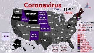 How the Coronavirus Infected 10 Million People in the US (Map Timelapse)