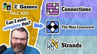 NYT Connections, Mini Crossword, and Strands | Oct 2, 2024