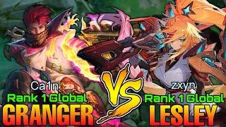 Top 1 Global Granger [ Ca1n ] VS Top 1 Global Lesley [ zxyn ] - Mobile Legends