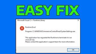 How To Fix Microsoft Visual C++ Runtime Library Error in Windows