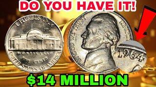 1964 Nickel Jefferson // Value Guides (Rare Errors (D) and No Mint Mark)OVER $14 Million