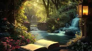 Reading in Enchanted Forest | ACOTAR Inspired Ambience | Peaceful & Relaxing Fantasy Music