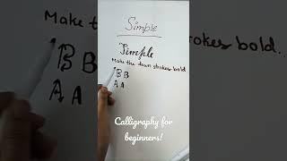 Calligraphy for beginners! 2 minute info!