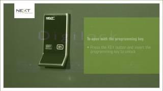 How to operate a Digilock Axis Touch RFID lock with the Programming Key