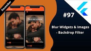 Flutter Tutorial - Blur Widgets & Images - Backdrop Filter