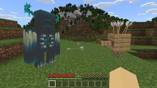 Minecraft Legends MOD in Minecraft PE (Wooden Golem vs Warden)