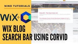 Create Your Own Wix Blog Search Bar Section using Velo - Wix Code Tutorial - Wix Tutorial