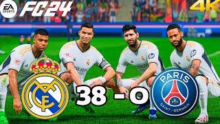 Ronaldo, Messi, Mbapeé, Neymar Jr | All Stars Together | Real Madrid Vs PSG | FC24 UCL Gameplay 4K