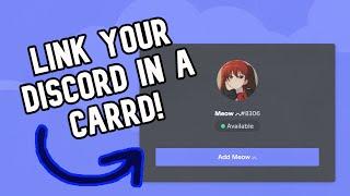 how to link your discord profile in a carrd! (voice reveal sorta uwu)