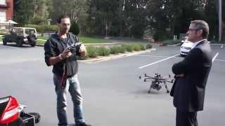 Ziv's fantabulous aerial autocopter drone robot with HD video camera mounted on a gimble