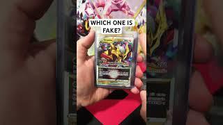 WHICH ONE IS FAKE? #pokemon #pokemoncards #pokemongo #pokemontcg #pikachu #charizard #mewtwo #follow