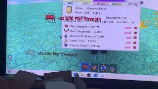 Reaching 1B fist strength in roblox super power training simulator