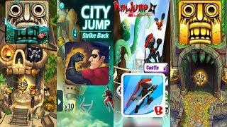 Temple Run 2 Pirate Cove Vs CJ Strike Back Vs NinJump DLX Vs Temple Run 2 Sky Summit - Gameplay