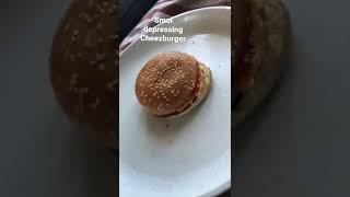 Smol Depressing chezzburger￼ #mcdonalds #meme #burger