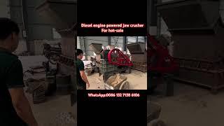 10-20tons/hour diesel engine powered type boulders crusher, jaw crusher, stone crushing machine