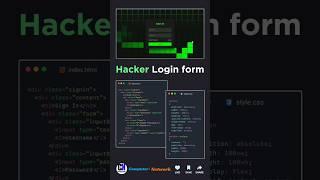 HTML & CSS Sign in  Hacker Login form || #shorts #coding #viral