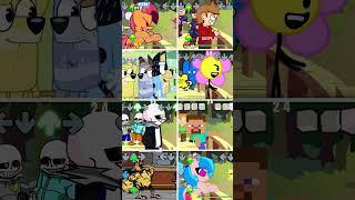 FNF ALL BABS SNEED | Bluey vs BFDI vs Eddsworld vs Ernie vs Babs Seed | Friday Night Funkin' #shorts