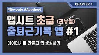 노코드 툴 앱시트 강의 1. 데이터시트 만들고 앱 생성하기