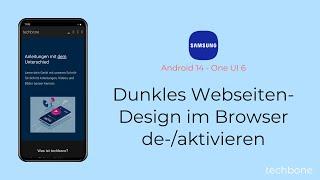 Dunkles Webseiten-Design im Browser aktivieren oder deaktivieren [Samsung Internet]