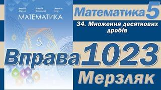 Мерзляк Вправа 1023. Математика 5 клас