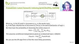 NLP T5: Probabilistic Latent Semantic Indexing (pLSI)