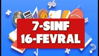 Online maktab online darslar 7-SINF 16-FEVRAL