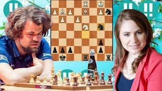 Super cute chess 45, Magnus Carlsen vs Judit Polgar