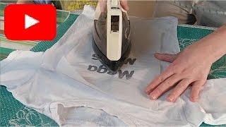 Как сделать надпись на футболке своими руками. How to make a t-shirt with his hands. мега макс