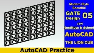 AutoCAD || MODERN STYLE GATE || GATE DESIGN 05