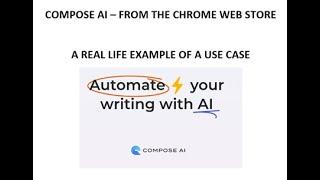 Compose AI - AI Content creation from a Chrome Browser