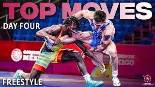 #FoursAndFives: Top Freestyle Wrestling Moves | Day 4 | 2024 Pan-American Championships