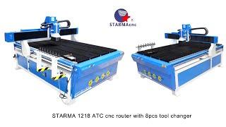 1218 1200x1800mm advertising mini ATC cnc router machine with automatic tool changer