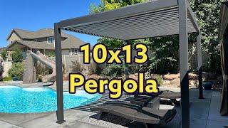 Mirador Full Aluminum Louvered Pergola Installation and Review | 10x13 Mirador 111DA Charcoal