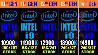 INTEL i9 10900K vs INTEL i9 11900K vs INTEL i9 12900K vs INTEL i9 13900K vs INTEL i9 14900K ||