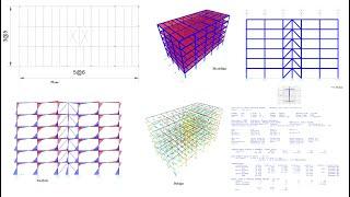 A Complete SAP20000 Course tutorial, Modeling, Analysis, and Design of a multi-story steel structure