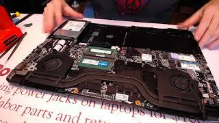 GIGABYTE P35 no power broken charge port power jack repair how to fix  charging port repair