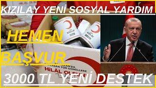 AİLE SOSYAL YARDIM DESTEĞİ YENİ KIZILAY 3 BİN TL YARDIM DESTEĞİ HEMEN BAŞVUR ŞARTLARI NELER ?