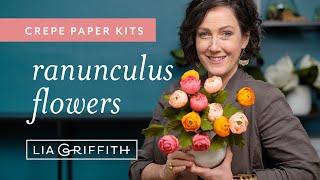 Crepe Paper Ranunculus Flower Kit (full tutorial)