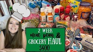 meal plan and grocery haul | two week grocery and meal plan | budget grocery haul | 14 day meal plan