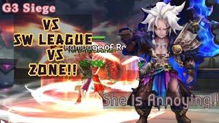 [ Summoners War ] G3 siege Vs SW League Vs Zone!!